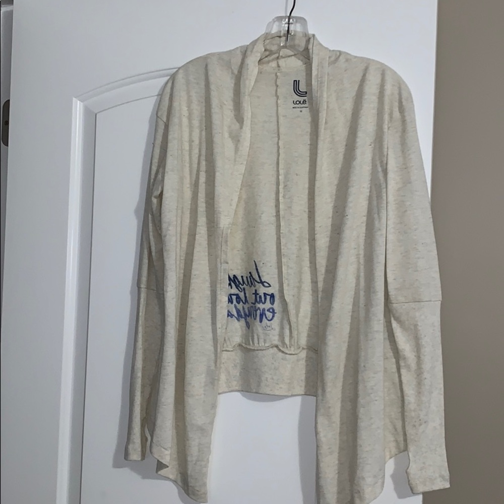 Lightweight cotton cardigan.